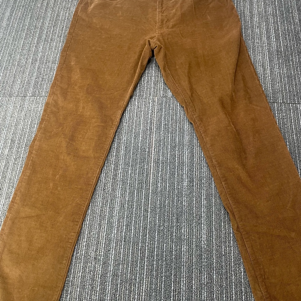 J Crew Men's Brown Corduroy Flex Pants W34 L32